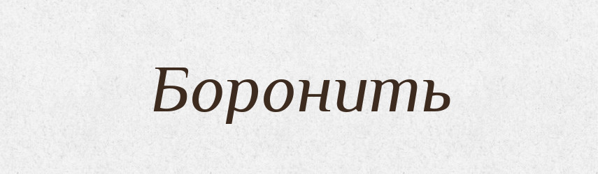 Боронить — Фразеологічний словник української мови