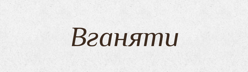 Вганяти — Фразеологічний словник української мови