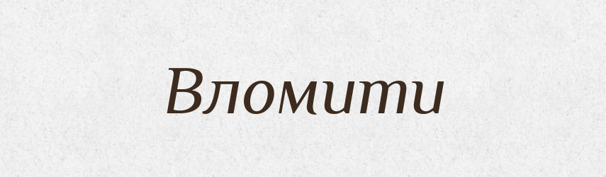 Вломити — Фразеологічний словник української мови