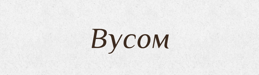 Вусом — Фразеологічний словник української мови