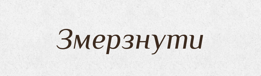 Змерзнути — Фразеологічний словник української мови