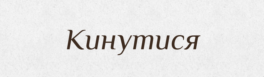 Кинутися — Фразеологічний словник української мови