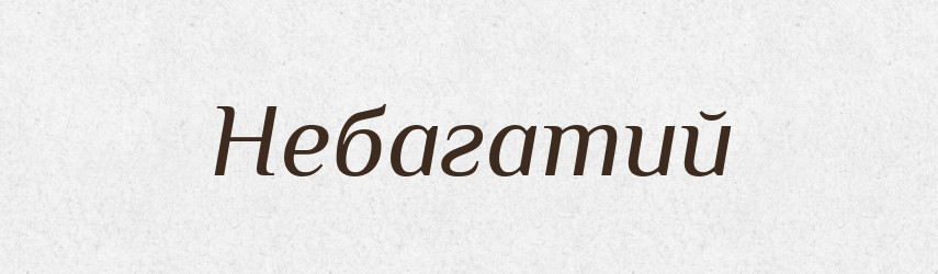 Небагатий — Фразеологічний словник української мови