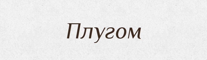 Плугом — Фразеологічний словник української мови