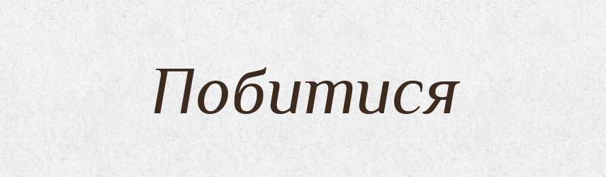 Побитися — Фразеологічний словник української мови