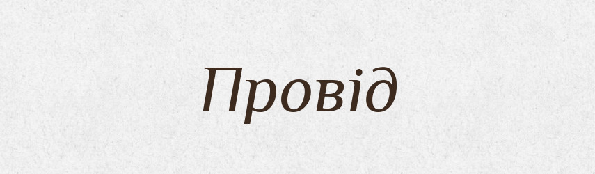 Провід — Фразеологічний словник української мови