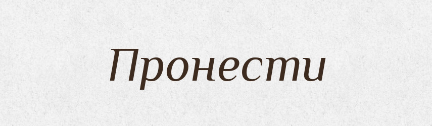 Пронести — Фразеологічний словник української мови