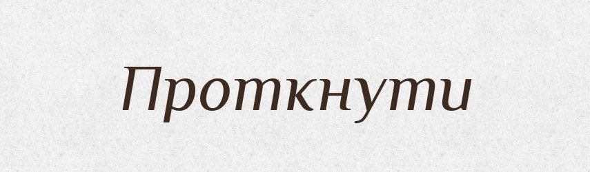 Проткнути — Фразеологічний словник української мови