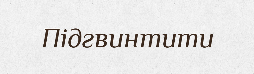 Підгвинтити — Фразеологічний словник української мови