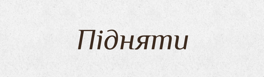 Підняти — Фразеологічний словник української мови
