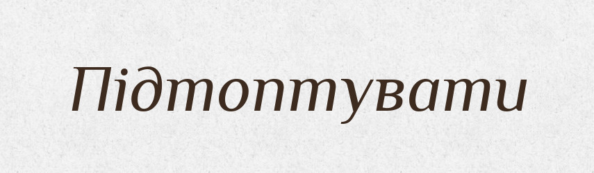 Підтоптувати — Фразеологічний словник української мови