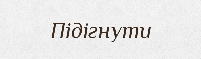Підігнути — Фразеологічний словник української мови