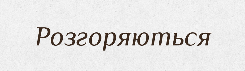 Розгоряються — Фразеологічний словник української мови