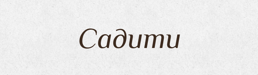 Садити — Фразеологічний словник української мови