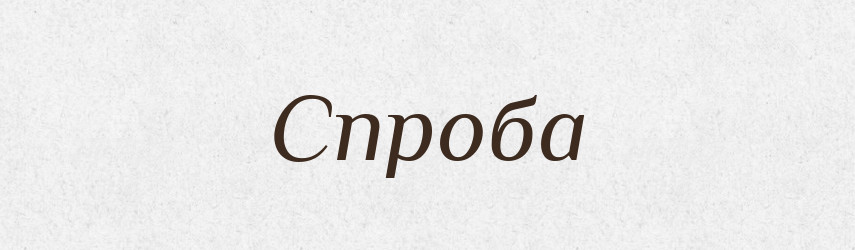 Спроба — Фразеологічний словник української мови